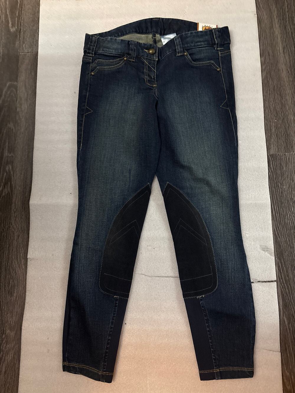Ariat Denim Cropped Riding Breeches Indigo Jeans 24R NEW Activewear Sportswear